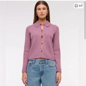 Abercrombie & Fitch Pearl Button Collared Cardigan size XS NWT